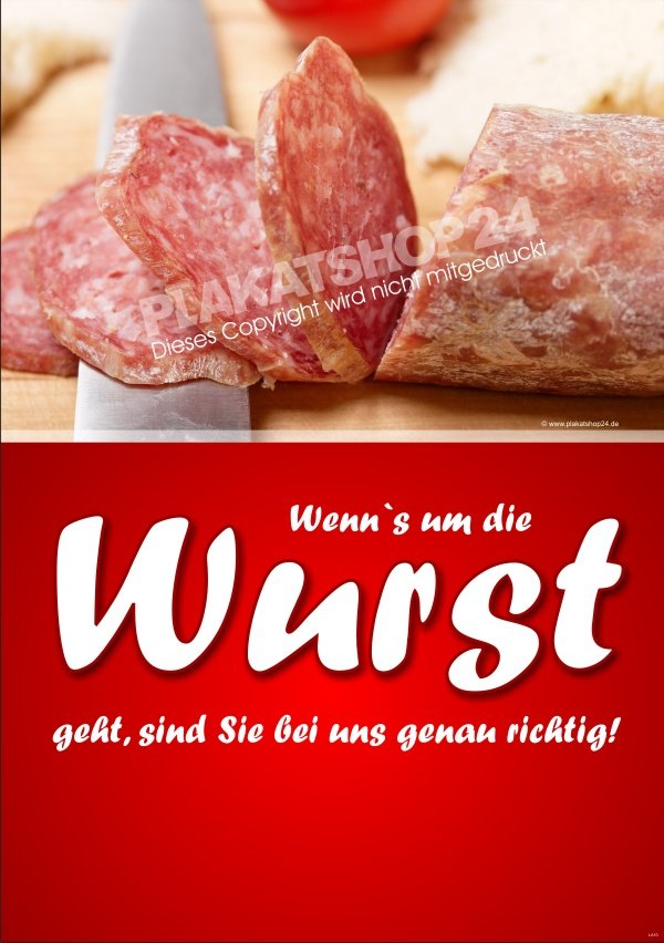 9028ddf38ee7d126a4612f2fadcaa42d Imageplakat für Fleischer und Metzger