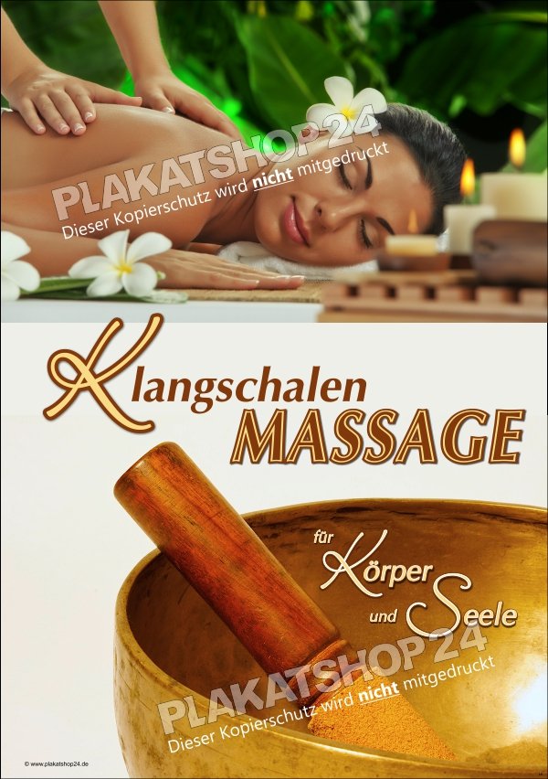 Plakat Klangschalen-Massage