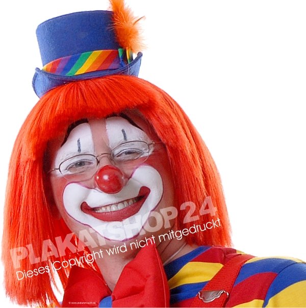 Aufkleber für Karneval Fasching mit Motiv Clown