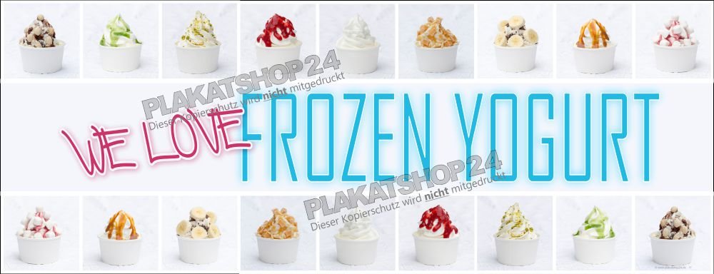 Frozen Joghurt Banner /  Frozen Yogurt Werbeplane