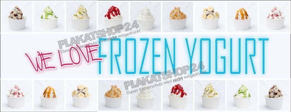 Frozen Joghurt Banner / Frozen Yogurt Werbeplane