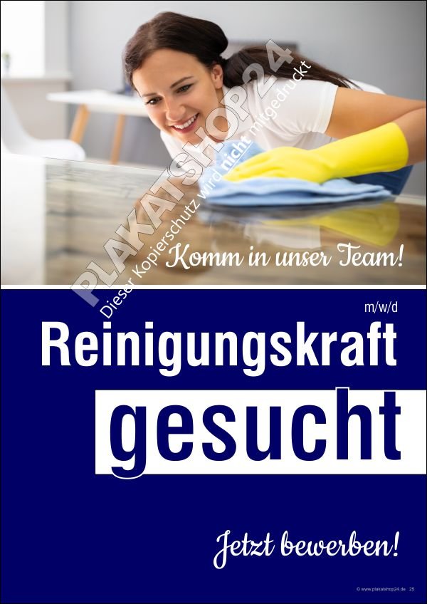 Poster Reinigungsfirma sucht Personal