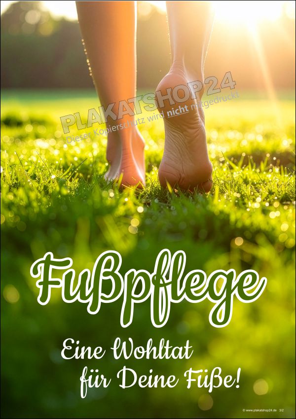Dekoposter für Fußpflegepraxis