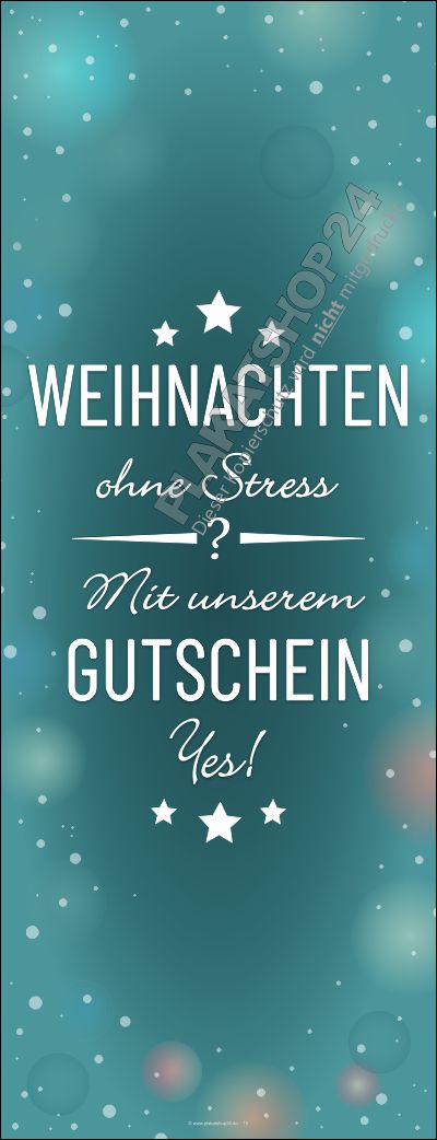 Werbebanner für Geschenkgutscheine als Weihnachtsgeschenk