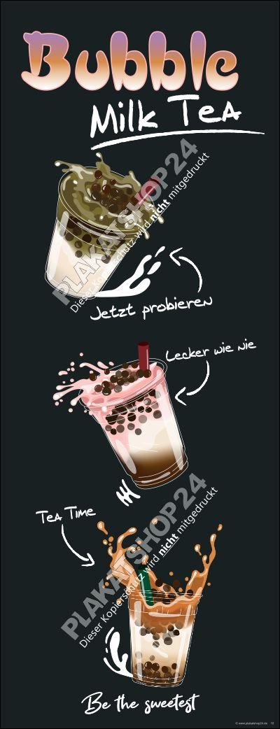 banner-bubble-milk-tea Dekobanner Pearl Milk Tea / Bubble Tea