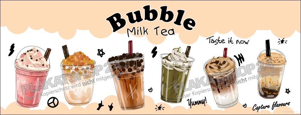 Getränkebanner Bubble-Milk-Tea