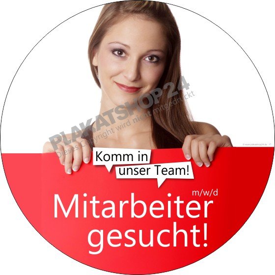 Selbstklebende Folie Mitarbeiter gesucht