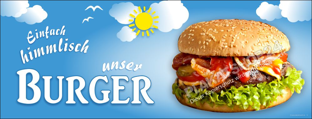Burger-Werbung aus PVC-Plane gedruckt
