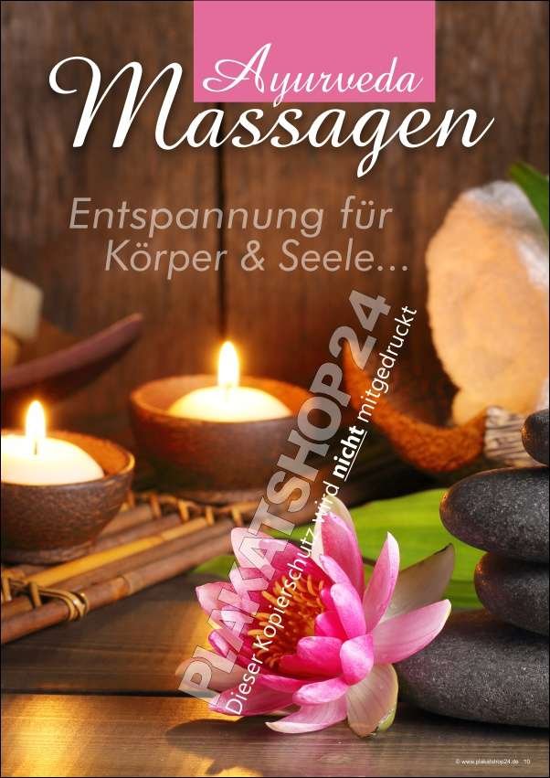 Ayurveda-Massage Werbeplakat