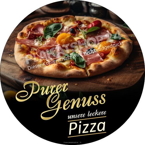 Pizza-Aufkleber für Pizza-Werbung