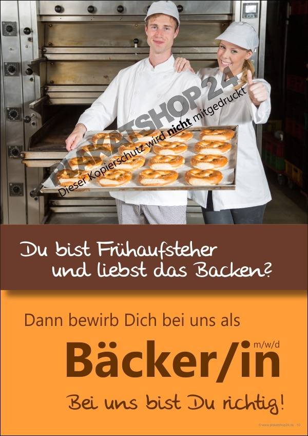 Poster Jobangebot Bäcker/in