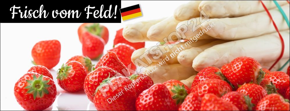 werbebanner-erdbeerverkauf Hofladenbanner Erdbeeren / Spargelverkauf