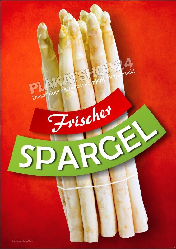 XA6663 Spargelposter für Spargelbau und Spargelverkauf