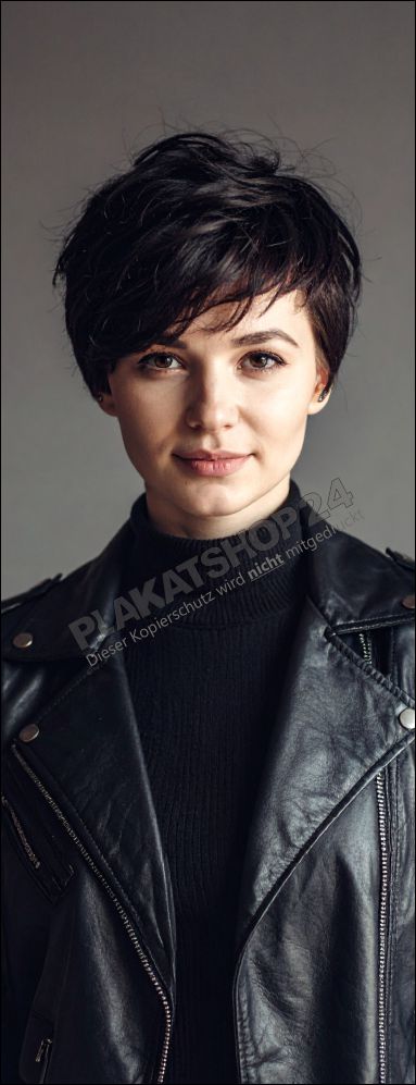 Salonbanner Damen Kurzhaarschnitt Schwarz Salonbanner Damen Kurzhaarschnitt Schwarz