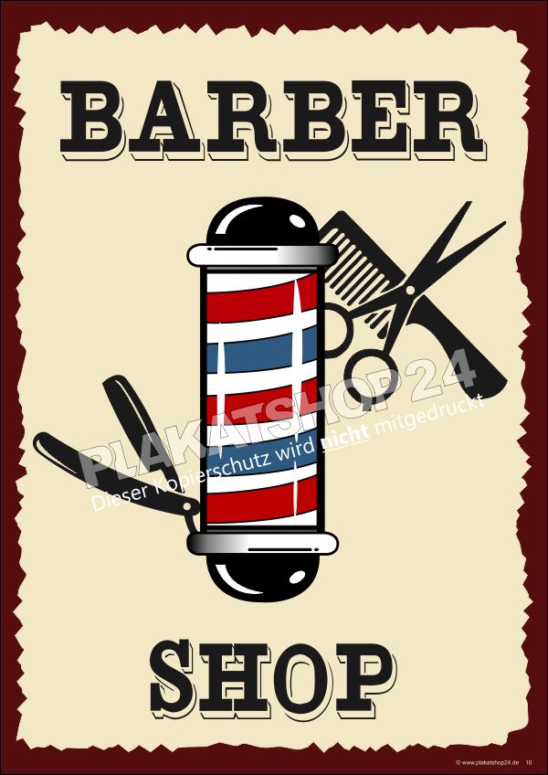 Schild Barbershop (aus PVC) Schild Barbershop (aus PVC)