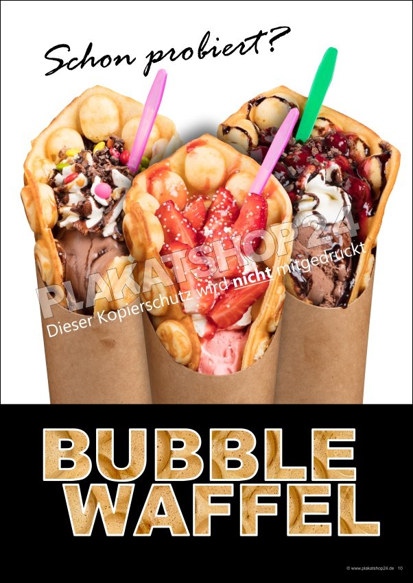 Caféplakat Bubble Waffeln / Hong Kong Waffeln