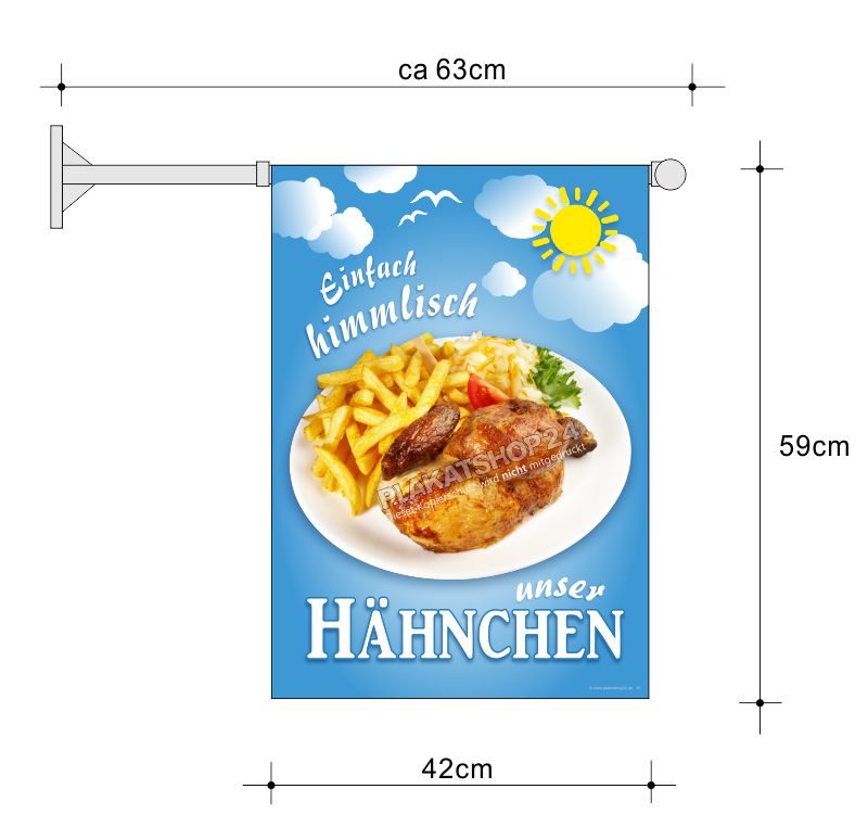 imbissfahne-haehnchen-mit-pommes Imbissfahne Hähnchen mit Pommes