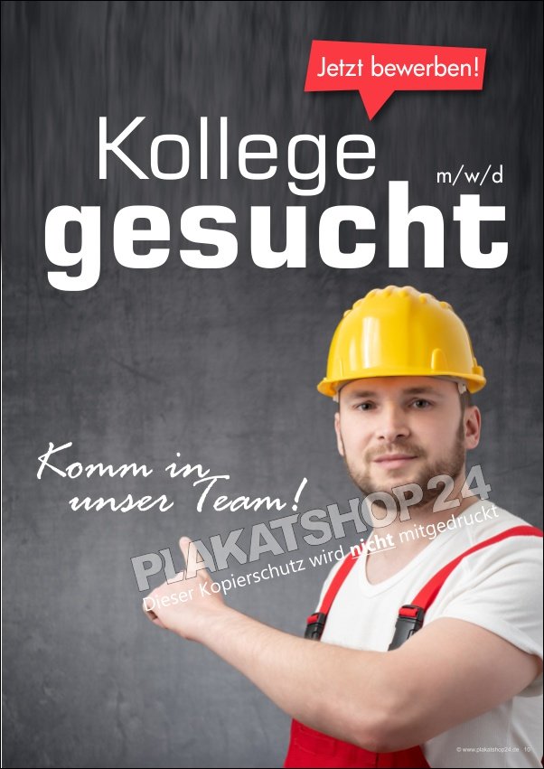 plakat-handwerker-gesucht Stellenangebotsplakat Handwerkskollege gesucht