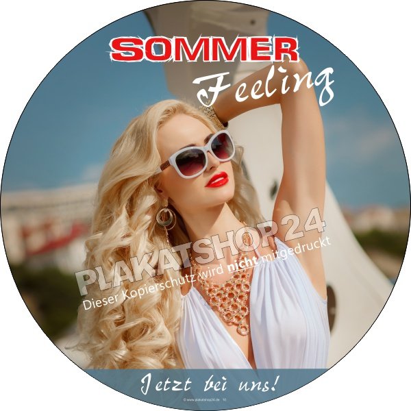 Schaufensterfolie Sommerfeeling Trendfrisuren