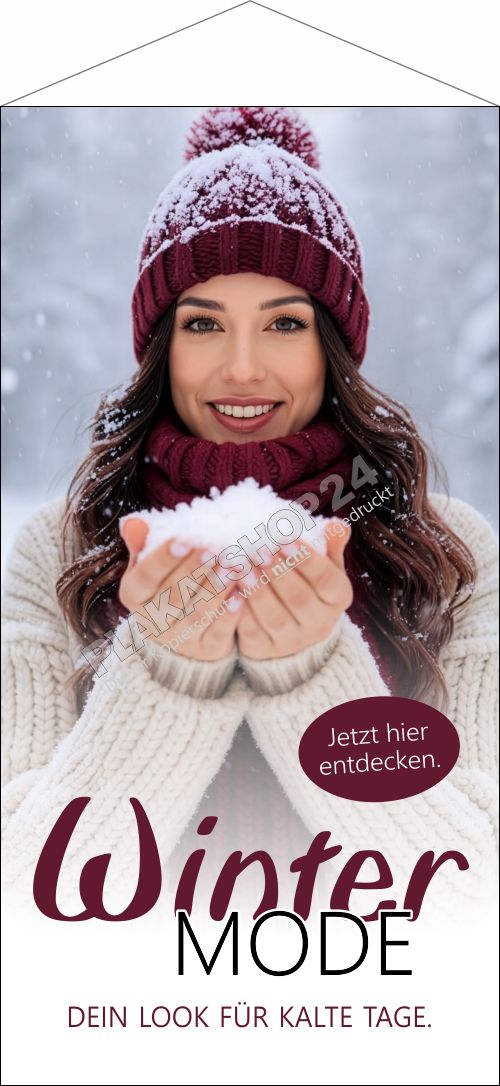Stoffbanner Wintermode – Dein Look für kalte Tage | Dekobanner inkl. Aufhängung & Kunststoffrohren Stoffbanner Wintermode – Dein Look für kalte Tage | Dekobanner inkl. Aufhängung & Kunststoffrohren