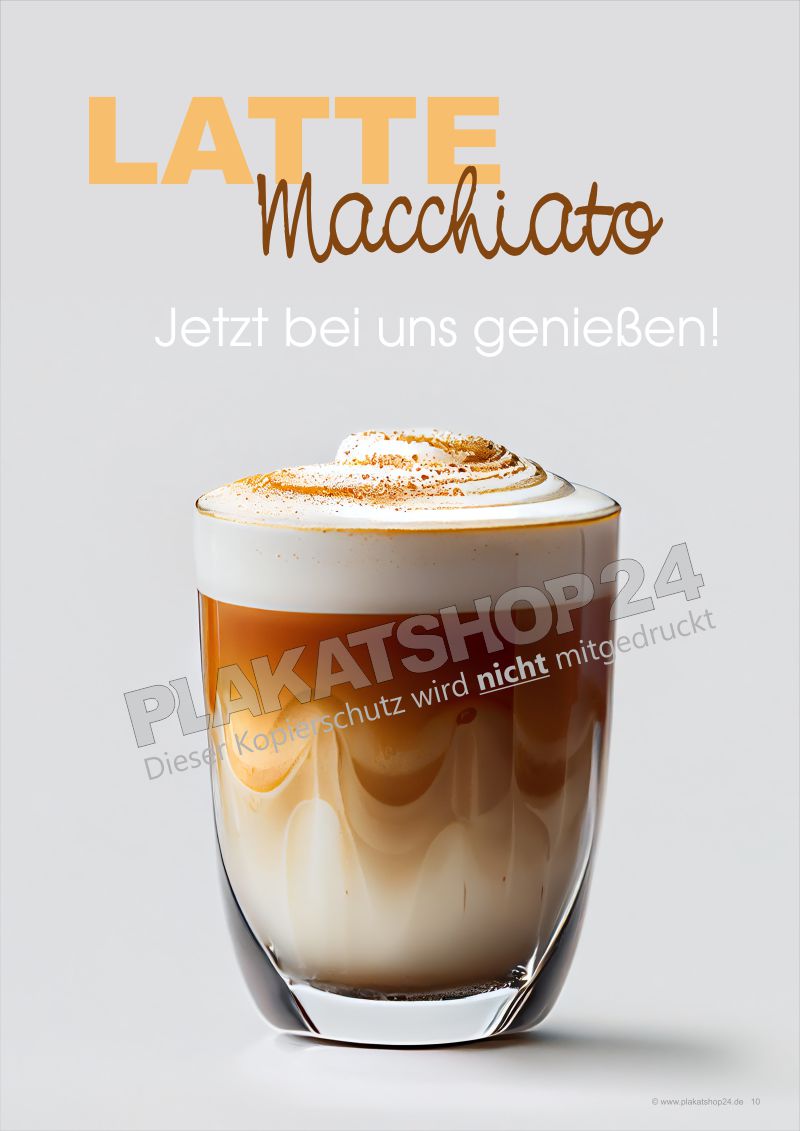 Werbeplakat Latte Macchiato