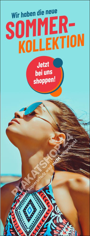 Werbebanner Sommer Kollektion - jetzt shoppen