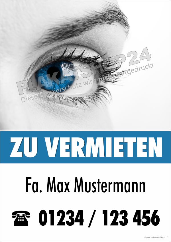 Poster für die Werbung von Vermietung