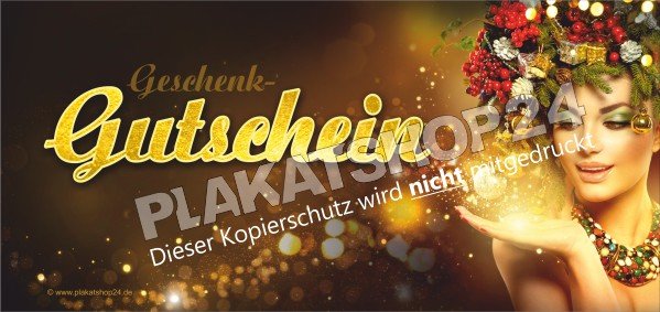 GS251 Wunderschöner Gutschein zu Weihnachten