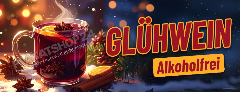 Bannerwerbung Alkoholfreier Glühwein