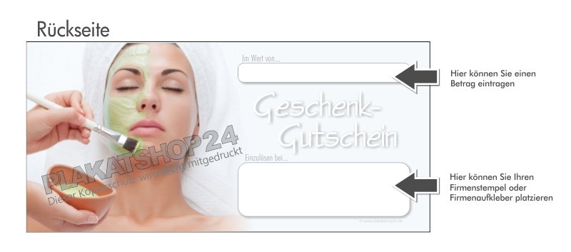 GS215r Geschenkgutschein für Kosmetiksalon