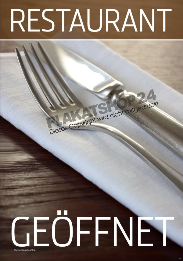 71f29a785e46f89e432eea56a57023f2 Plakat Restaurant geöffnet