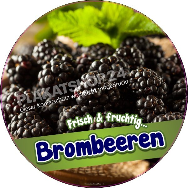 selbstklebende Werbefolie frische Brombeeren