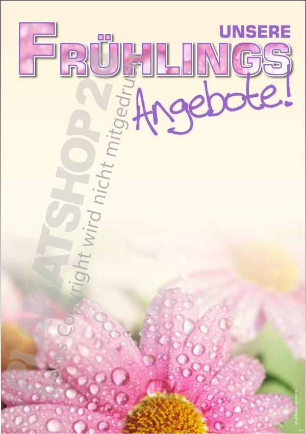 483284bfdfd598c37d219d17bcd59122 Frühlings-PLakat für Ihre Frühlings-Angebote