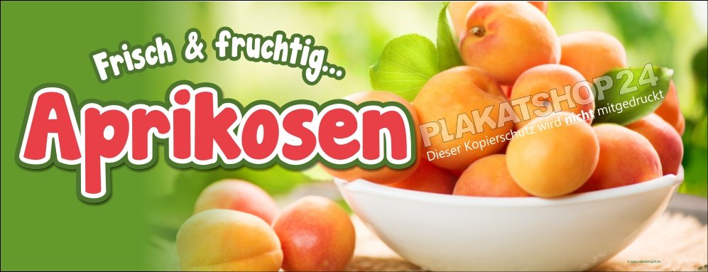 Aprikosenbanner Obstbanner für Reklame Aprikosen