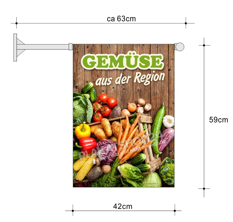 fahne-gemuese-aus-der-regionnRSFwx7Ku18gw Stockfahne Gemüse aus der Region