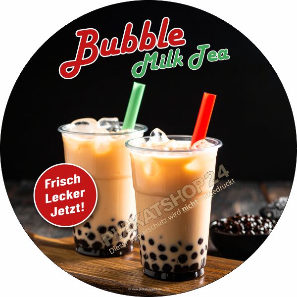 Werbefolie Bubble Milk Tea / Pearl Milk Tea Werbefolie Bubble Milk Tea / Pearl Milk Tea