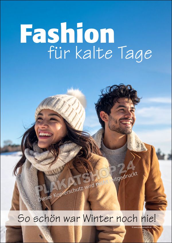 Dekoplakat Winterfashion für Sie und Ihn Dekoplakat Winterfashion für Sie und Ihn