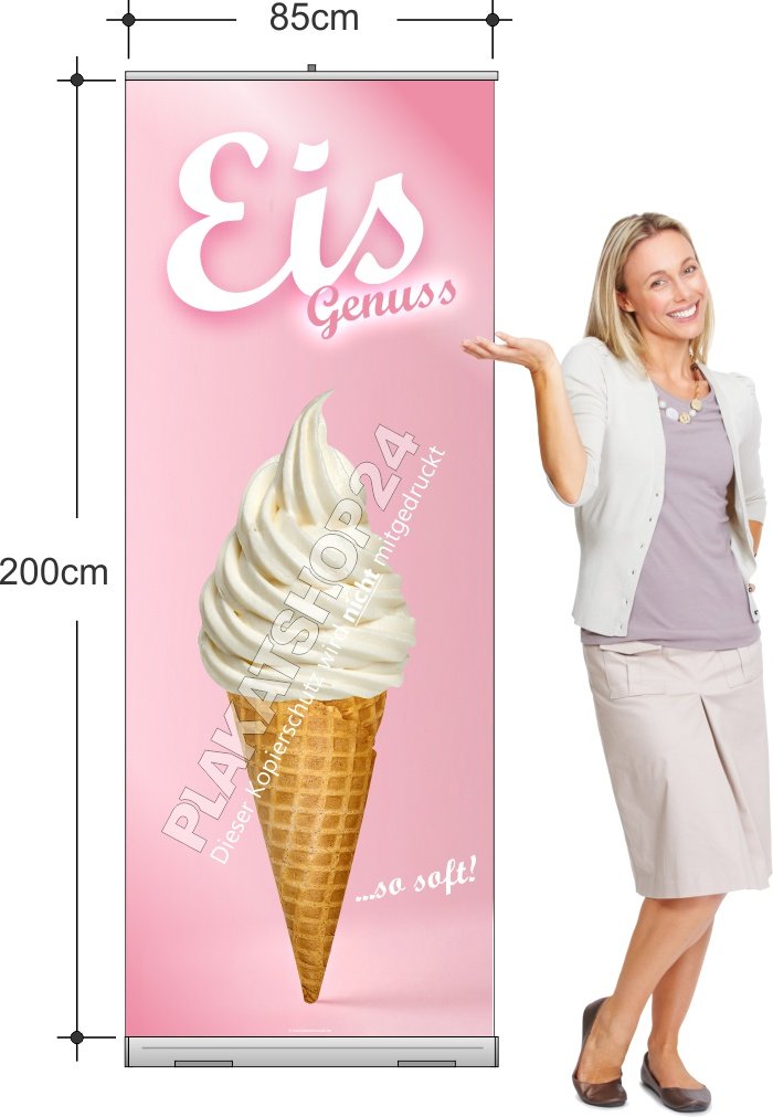 Rollup_Banner_Softeis Softeis-Rollupbanner für Eisverkauf
