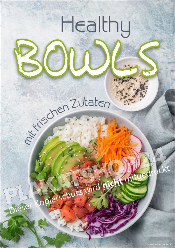 bowlsplakat Werbeplakat Healthy Bowls