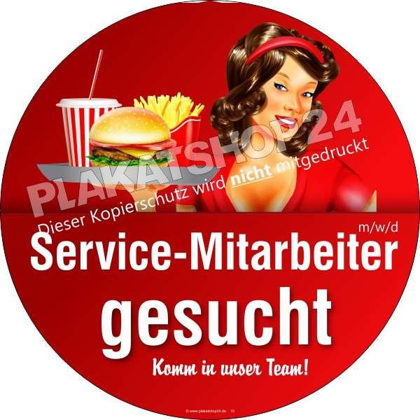 Werbefolie Servicemitarbeiter gesucht