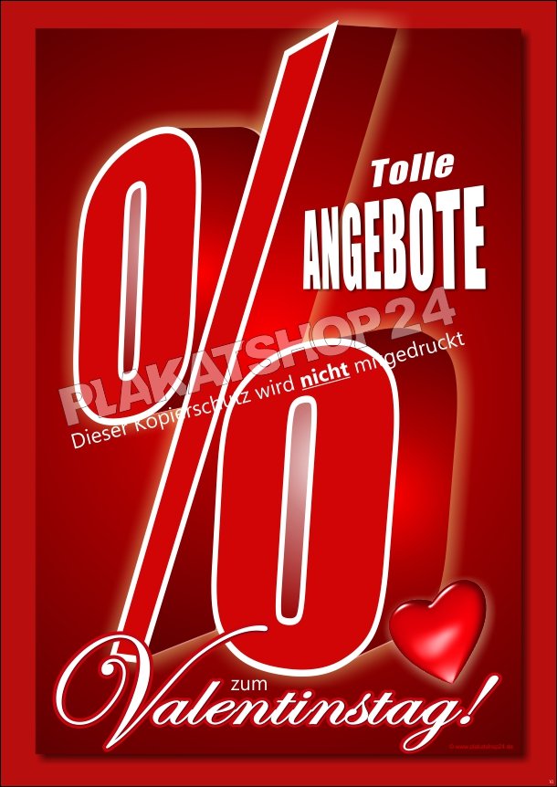Hingucker Werbeplakat Angebote Valentinstag