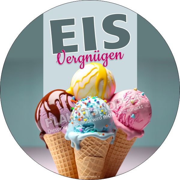 Schaufensterfolie mit Werbung für Eiscafé Schaufensterfolie mit Werbung für Eiscafé