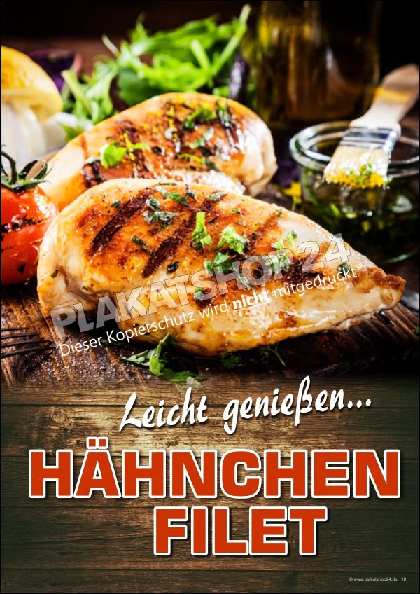 Werbeplakat für Geflügel