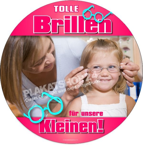 Aufkleber für Kinderbrillen-Aktion beim Augenoptiker