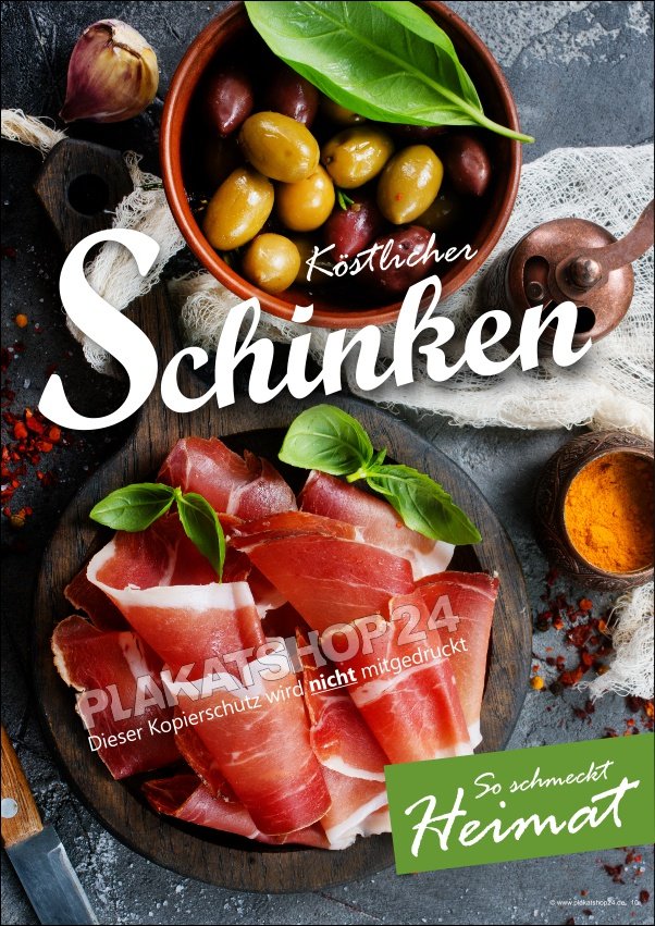 schinkenplakat Schinkenplakat für Fleischerei / Metzgerei