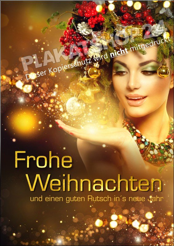 Günstiges Deko-Poster Frohe Weihnachten