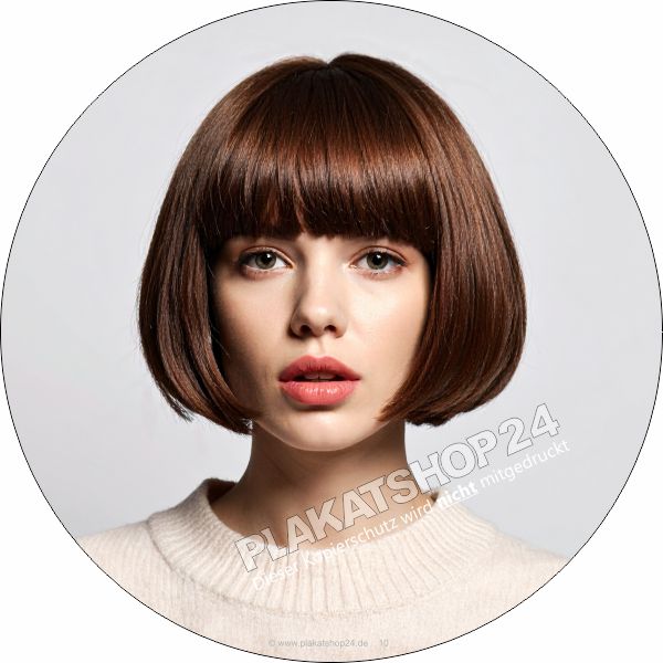 Klebefolie mit Blunt Bob Frisur