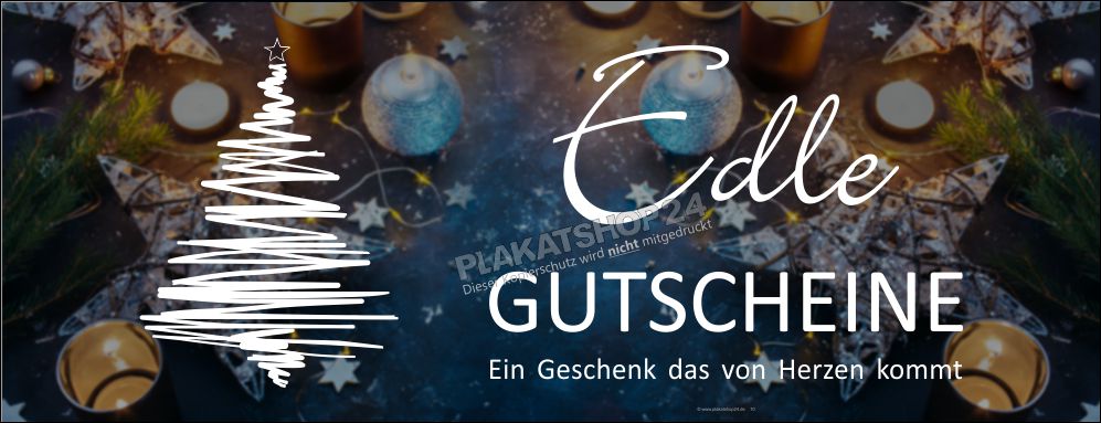 Werbebanner edle Geschenkgutscheine Werbebanner edle Geschenkgutscheine