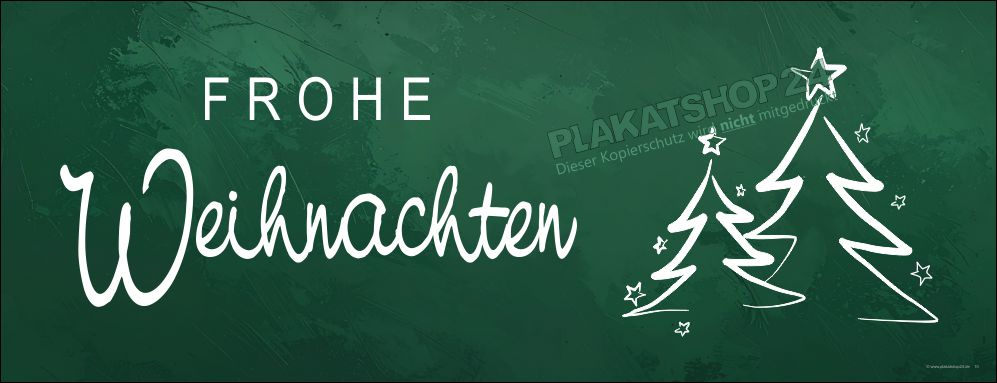 Weihnachtsbanner Frohe Weihnachten in modernen Grüntönen