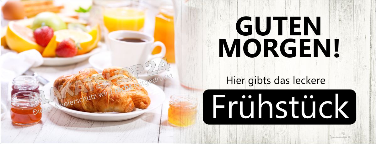Werbebanner Frühstück für Bäckerei und Gastronomie Werbebanner Frühstück für Bäckerei und Gastronomie